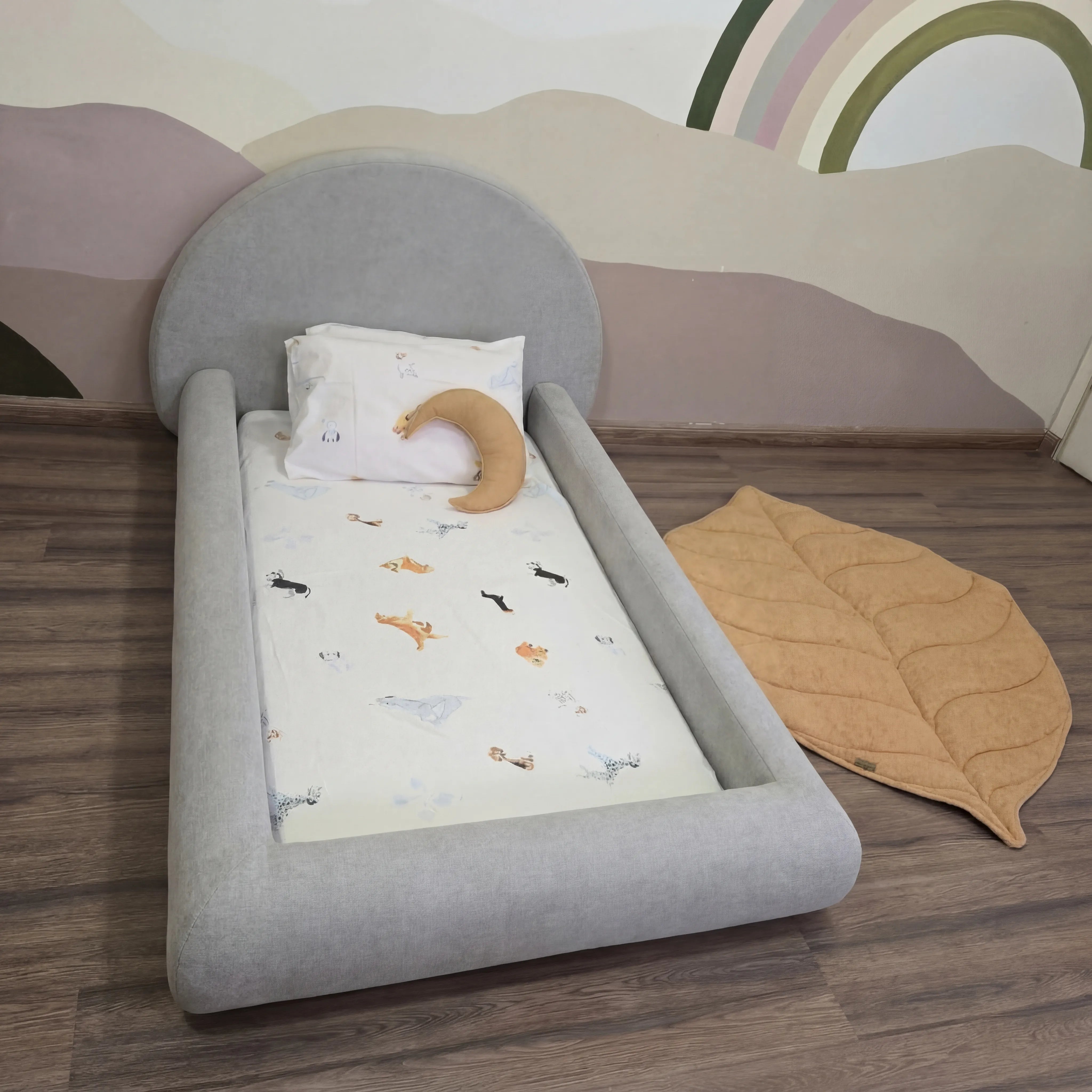Cama Montessoriana Sol - Cinza | Little Duck