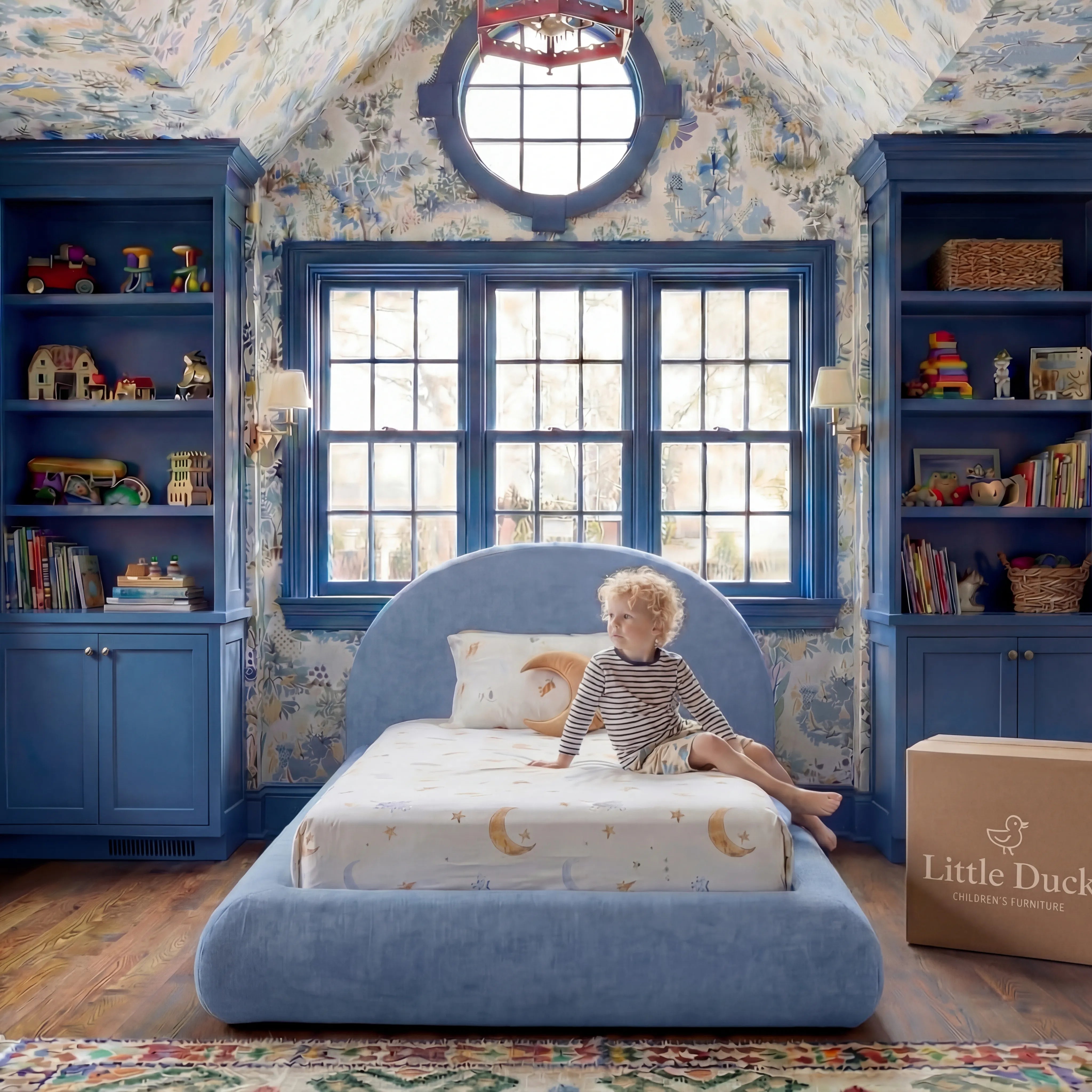 Cama Montessoriana Sol - Azul Claro | Little Duck