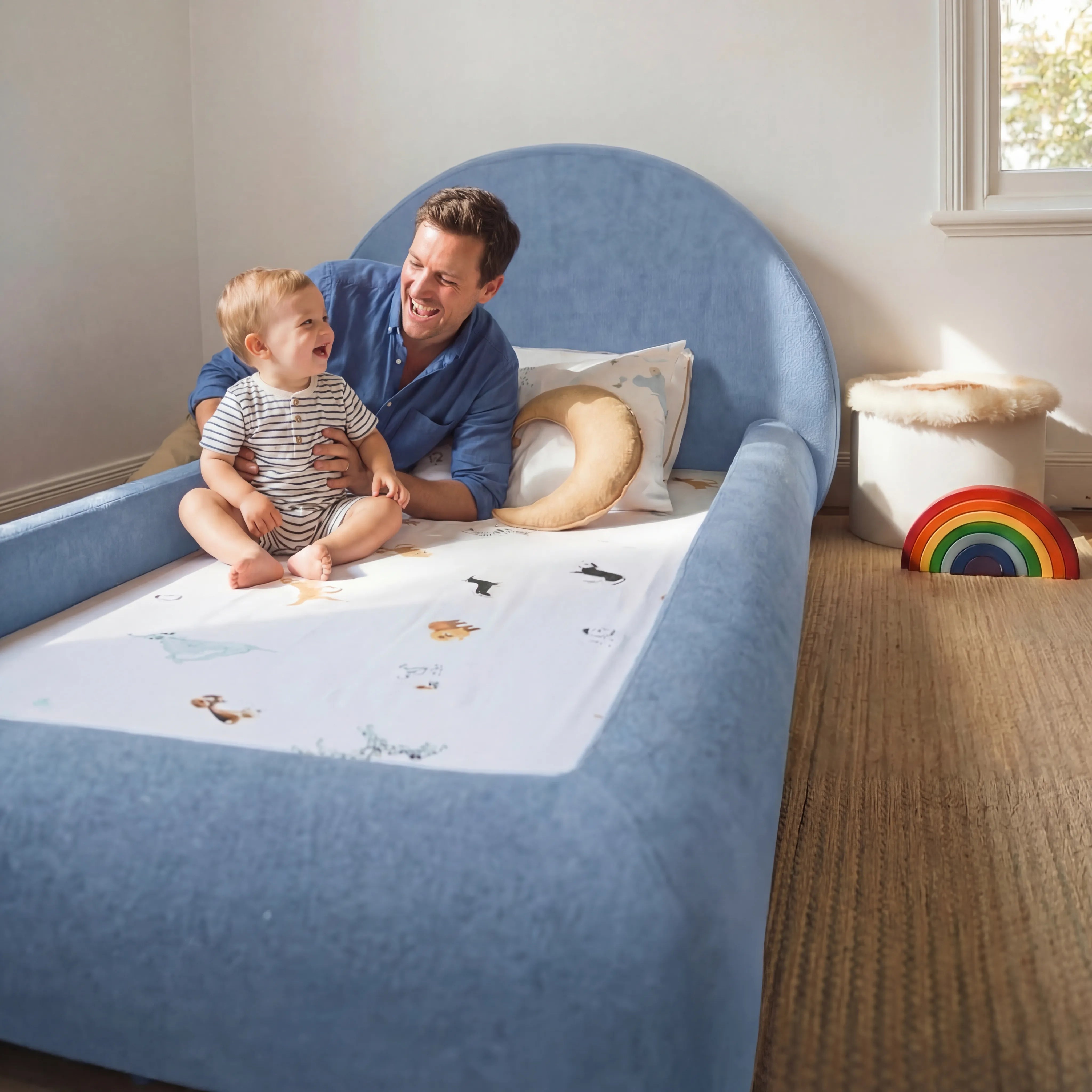 Cama Montessoriana Sol - Azul Claro | Little Duck
