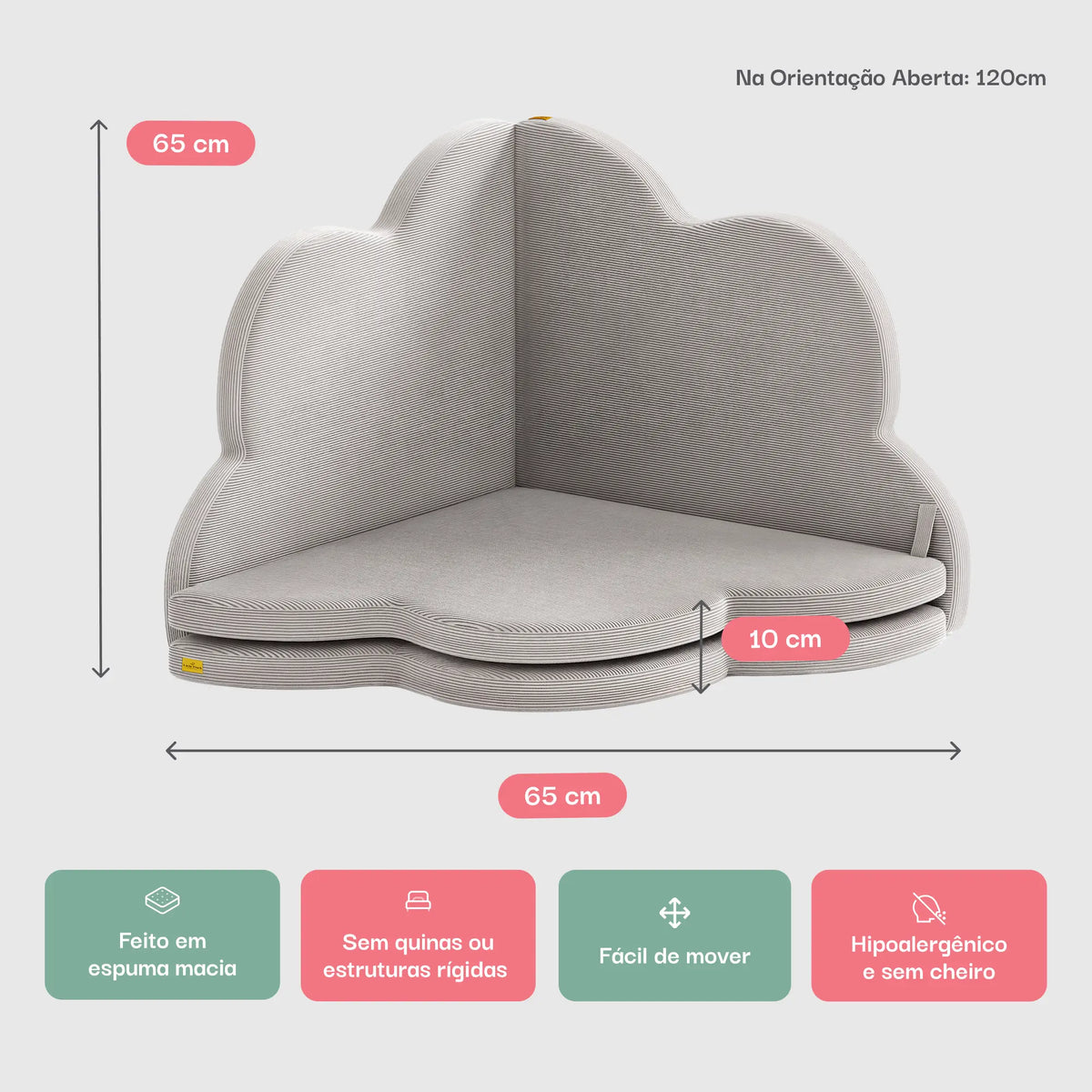 FlowerPad Tatame - Cinza | Little Duck