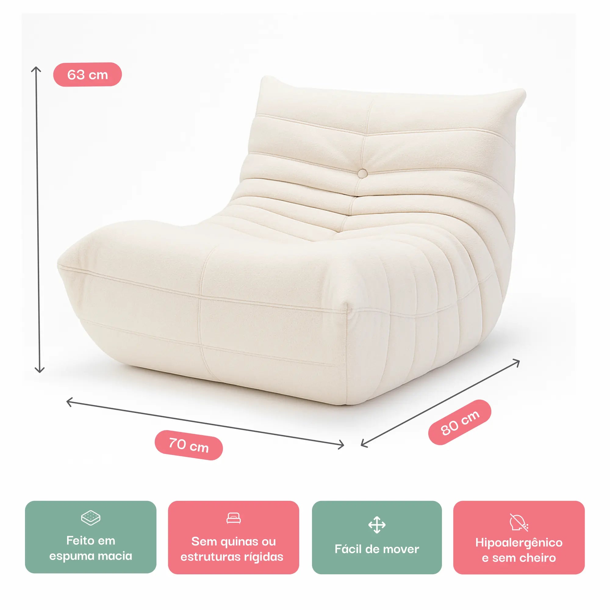 Poltrona Duck Infantil  - Linho