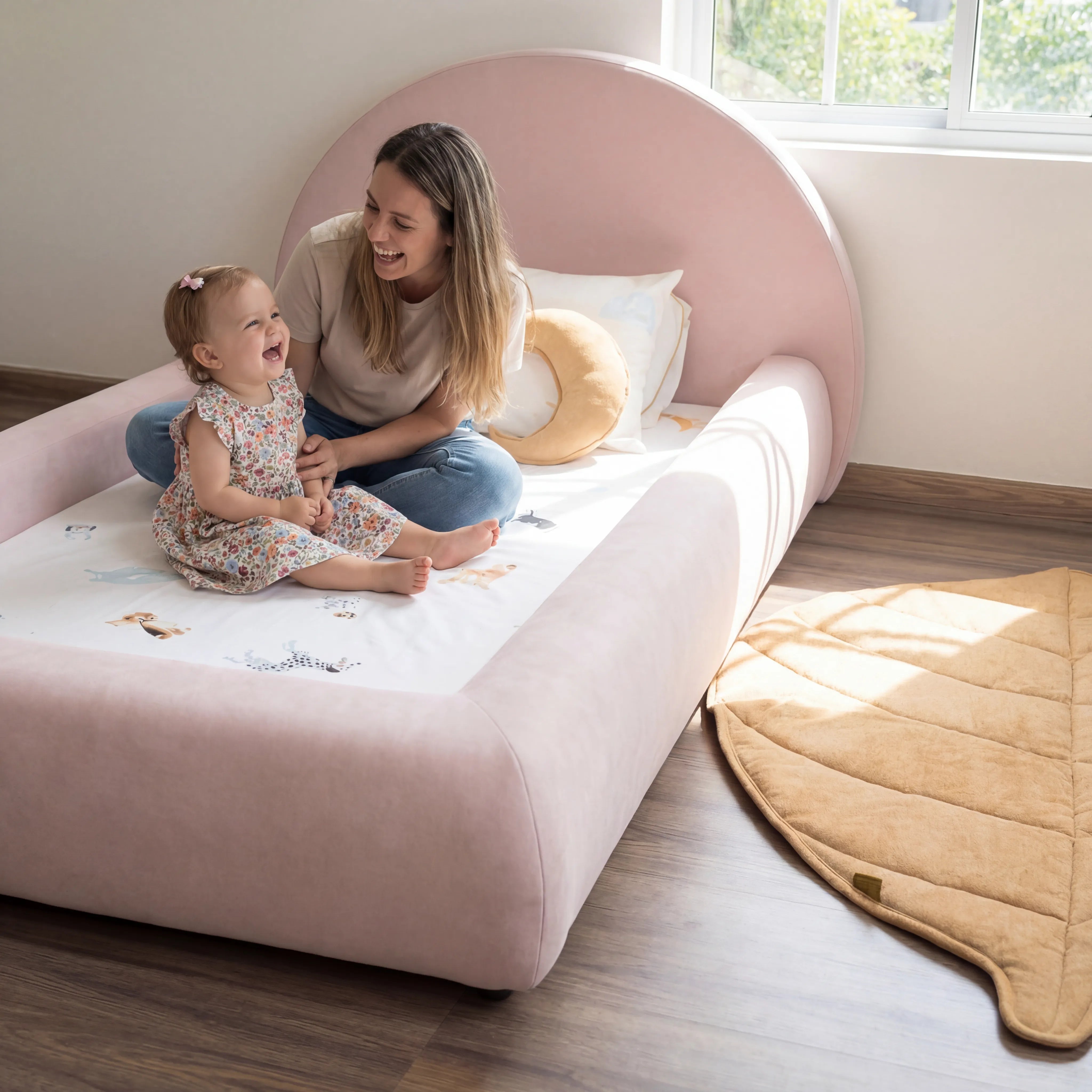 Cama Montessoriana Sol - Rosa | Little Duck