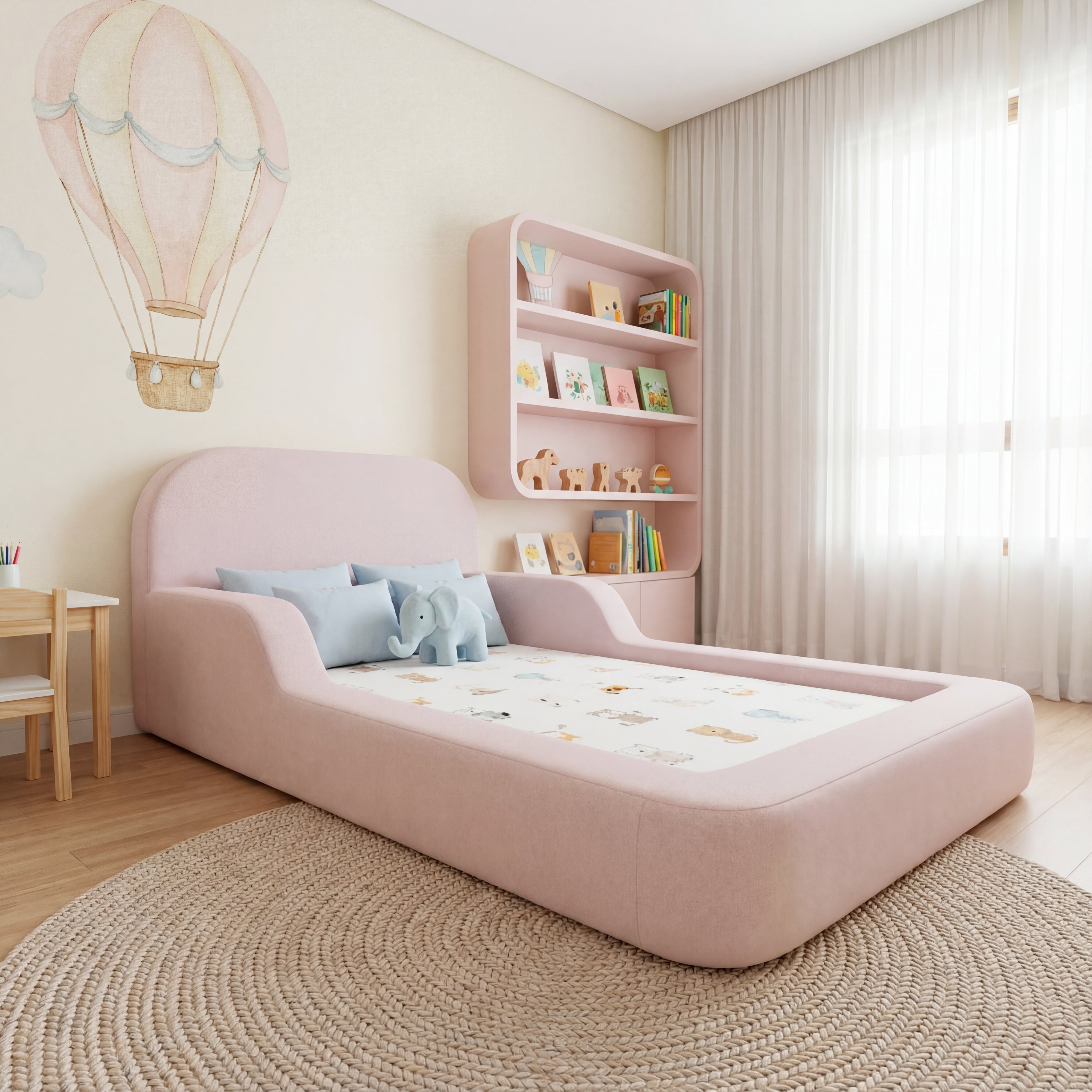 Cama Montessoriana Casal - Rosa Claro | Little Duck